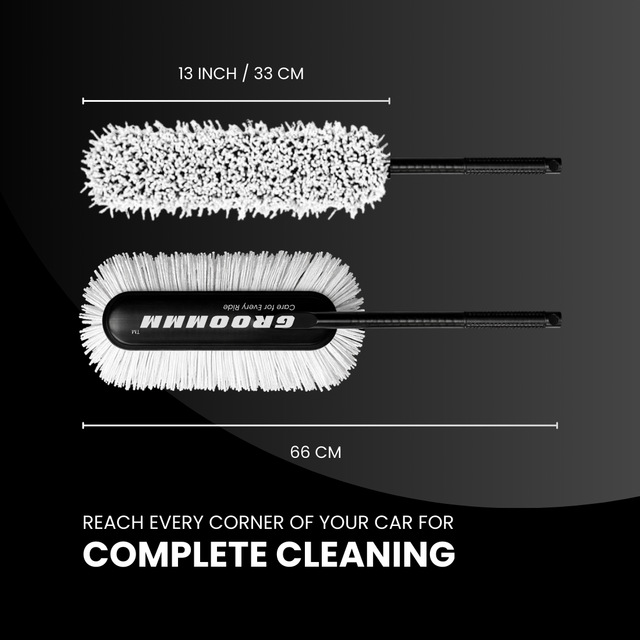 Groommm Car Duster - G | Wax Infused for Scratch Free Dust Removal