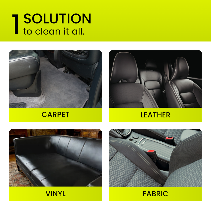 Groommm  Car Upholstery Cleaner 250 ML with Brush & 350 GSM Microfiber Cloth