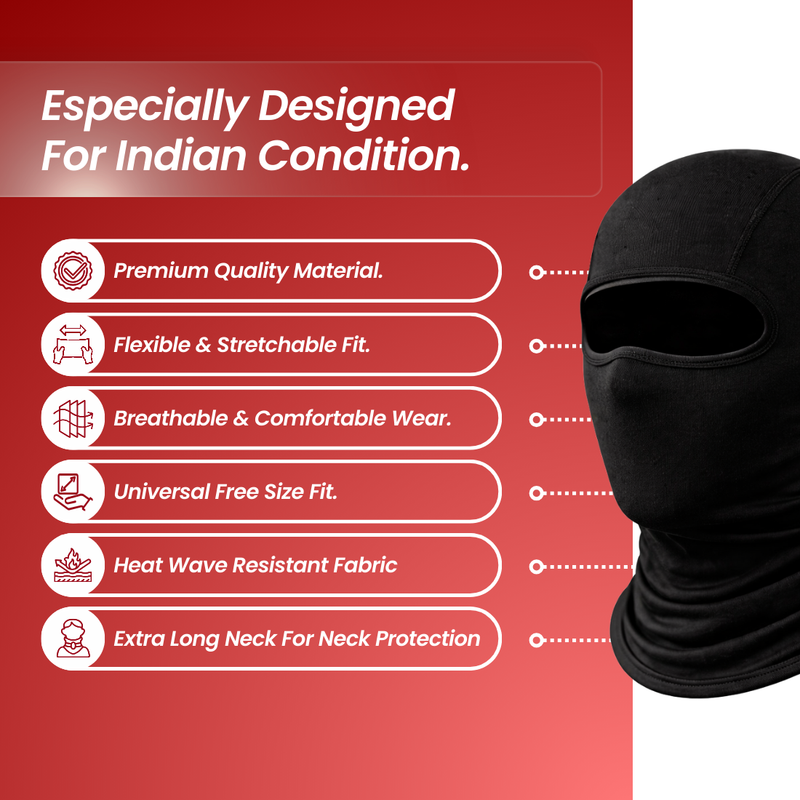 Groommm Bike Face Mask | Dust Pollution & UV Protection for Riders