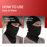 Groommm Bike Face Mask | Dust Pollution & UV Protection for Riders