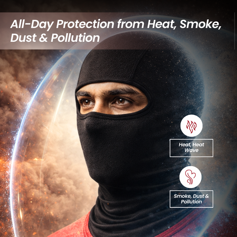Groommm Bike Face Mask | Dust Pollution & UV Protection for Riders