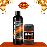 Groommm Exterior Body Polish  250ML  + 350GSM  CLOTH
