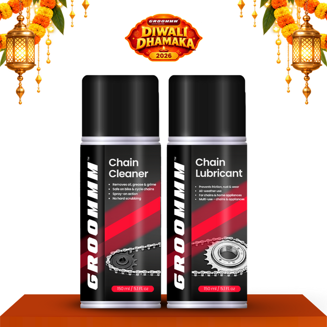 Groommm Chain Cleaner + Chain Lubricant  Combo