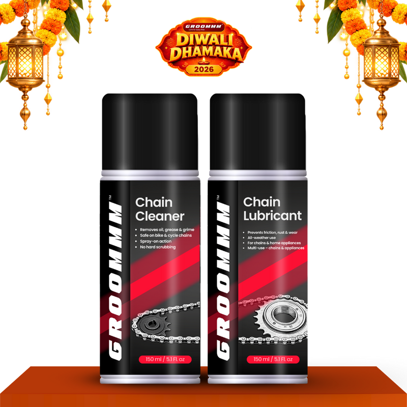 Groommm Chain Cleaner + Chain Lubricant  Combo
