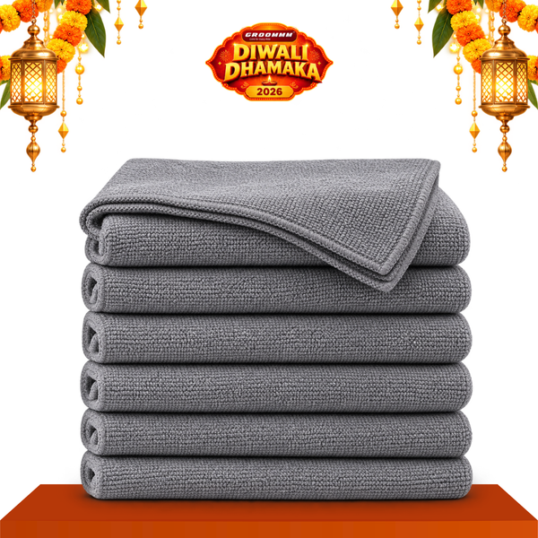 Groommm 350 GSM Microfiber Cloth Pack of 6