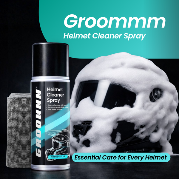 Groommm Helmet Cleaner Foam  Based 150 ML + 350 GSM CLOTH
