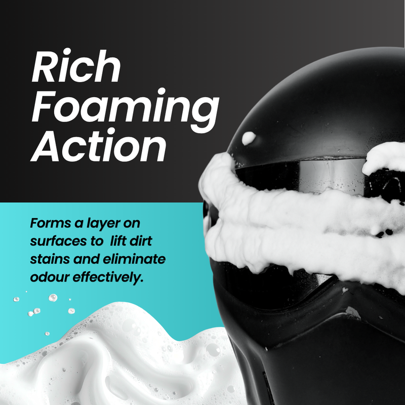 Groommm Helmet Cleaner Foam  Based 150 ML + 350 GSM CLOTH