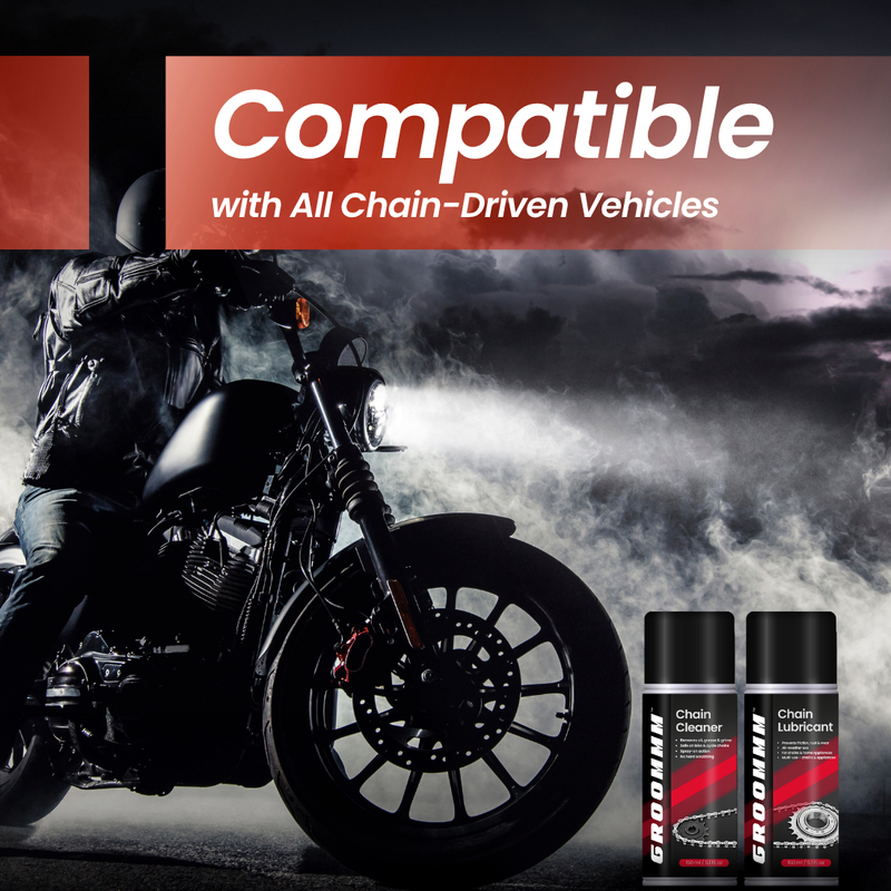 Groommm Chain Cleaner + Chain Lubricant  Combo