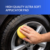 Groommm Tyre & Trim Polish 250ML with Applicator Pad | Restore Tyres & Trim at Home