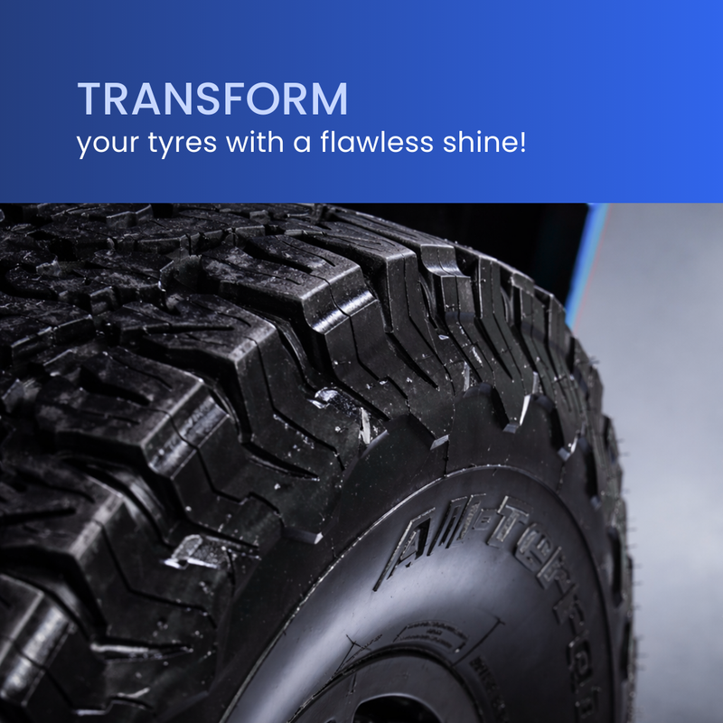 Groommm Tyre & Trim Polish 100ML with Applicator Pad | Restore Tyres & Trim at Home