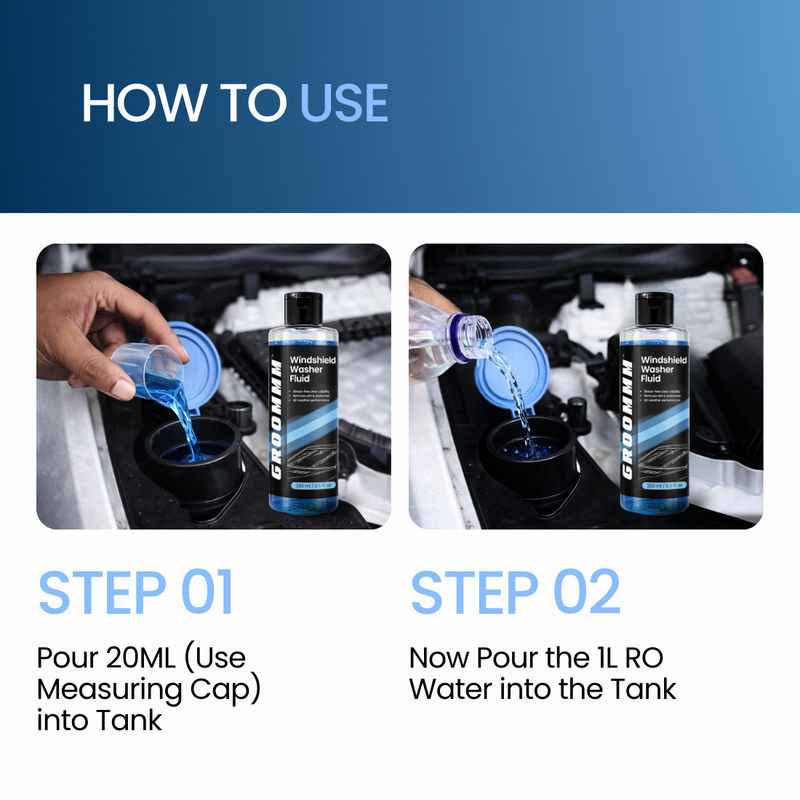 Groommm Windshield Washer Concentrate with Measuring Cup 250 ML