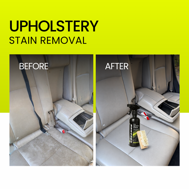 Groommm Car Upholstery Cleaner 500ml with Brush & 350 GSM Microfiber Cloth