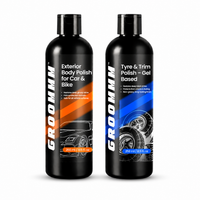Groommm Tyre & Trim Gel 250ml + Exterior Body Polish 250ml Combo| Restore Body, Tyre, Trim & Exterior Parts at Home