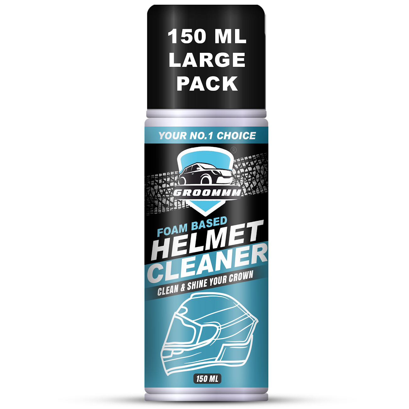 Groommm Helmet Cleaner Foam 150 mL – Safe Cleaning for Motorcycle & Bike Helmets