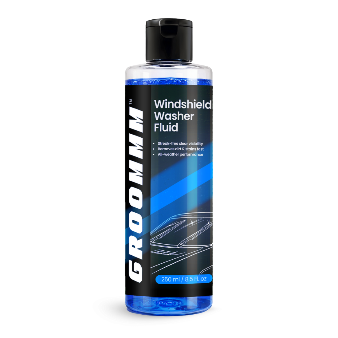 Windshield Washer Fluid Concentrated 250 mL | Clear Visibility Formula for All Cars